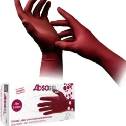 AMPri Absogel Handschuh Latex puderfrei Bordeaux Online