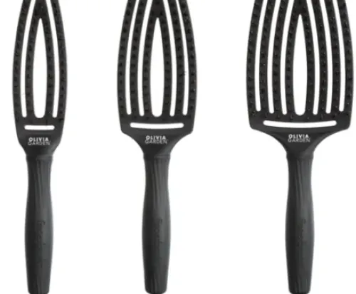 Olivia Garden Fingerbrush Care Iconic Boar & Nylon Full Black Haarbürste