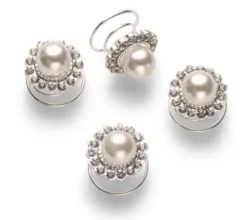 Trisa Celebride Curlies mit weissen Perlen und Strasssteinen 1.2 cm Sale