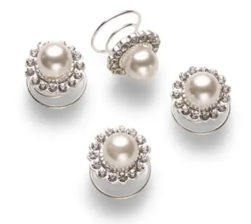 Trisa Celebride Curlies mit weissen Perlen und Strasssteinen 1.2 cm Sale